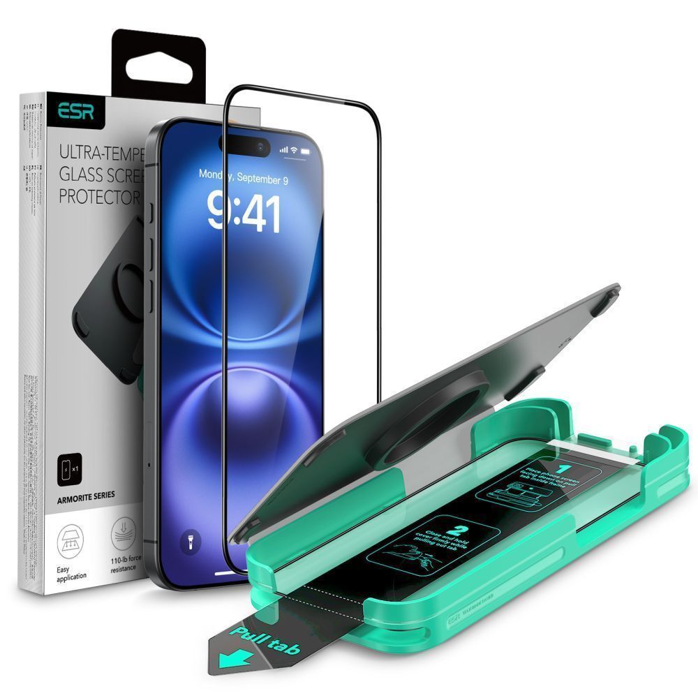 ESR Armorite Ultra-Tough Tempered Glass iPhone 15 Plus/16 Plus (With Easy Installation Tray) ΠΡΟΣΤΑΣΙΑ ΟΘΟΝΗΣ ESR ESR Armorite Ultra-Tough Tempered Glass iPhone 15 Plus/16 Plus (With Easy Installation Tray)