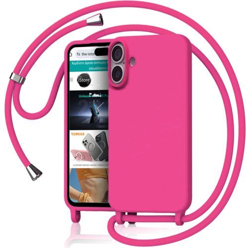 Θήκη Orso Cloud Κορδόνι Hot Pink iPhone 16