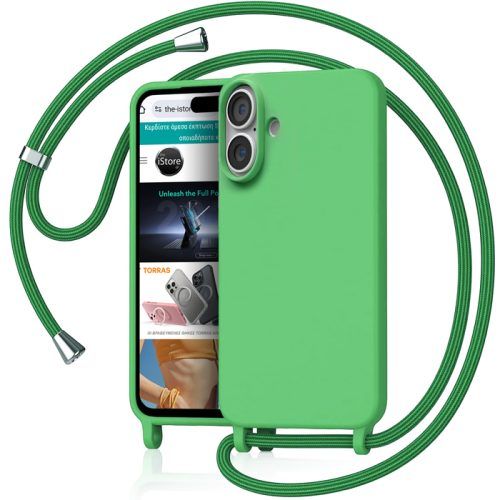 Θήκη Orso Cloud Κορδόνι Spring Green iPhone 16