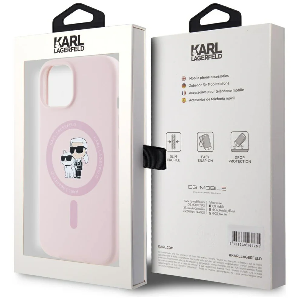 Θήκη Karl Lagerfeld Silicone Shadow Metal Initial MagSafe Pink iPhone 15 Plus ΘΗΚΕΣ KARL LAGERFELD Θήκη Karl Lagerfeld Silicone Shadow Metal Initial MagSafe Pink iPhone 15 Plus - Image 7