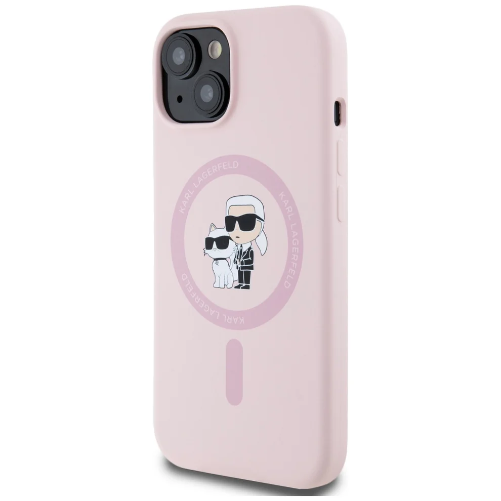 Θήκη Karl Lagerfeld Silicone Shadow Metal Initial MagSafe Pink iPhone 15 Plus ΘΗΚΕΣ KARL LAGERFELD Θήκη Karl Lagerfeld Silicone Shadow Metal Initial MagSafe Pink iPhone 15 Plus - Image 3