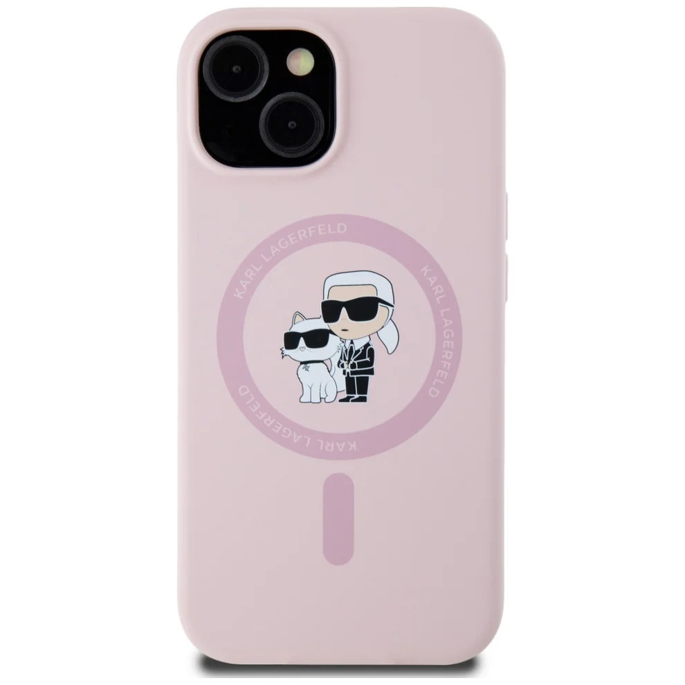 Θήκη Karl Lagerfeld Silicone Shadow Metal Initial MagSafe Pink iPhone 15 Plus ΘΗΚΕΣ KARL LAGERFELD Θήκη Karl Lagerfeld Silicone Shadow Metal Initial MagSafe Pink iPhone 15 Plus - Image 2