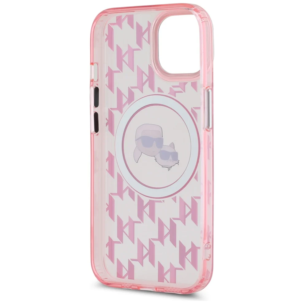 Θήκη Karl Lagerfeld IML Monogram Karl&Choupette Head MagSafe Clear Pink iPhone 15 ΘΗΚΕΣ KARL LAGERFELD Θήκη Karl Lagerfeld IML Monogram Karl&Choupette Head MagSafe Clear Pink iPhone 15 - Image 4