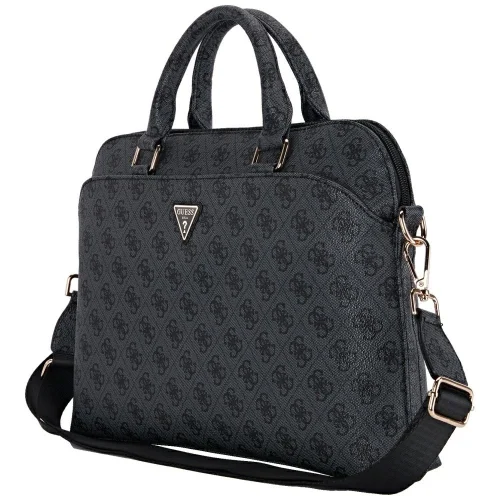 Τσάντα Guess 4G Zipper Pocket Triangle Logo 15″ Black