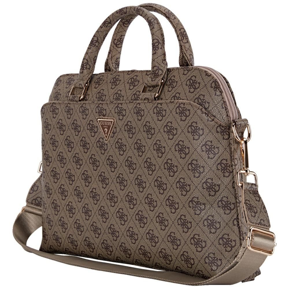 Τσάντα Guess 4G Zipper Pocket Triangle Logo 15″ Brown GADGETS Guess Τσάντα Guess 4G Zipper Pocket Triangle Logo 15″ Brown