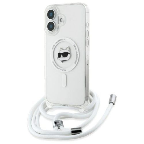 Θήκη Karl Lagerfeld IML Choupette Head Crossbody Cord Clear Magsafe iPhone 16 ΘΗΚΕΣ KARL LAGERFELD Θήκη Karl Lagerfeld IML Choupette Head Crossbody Cord Clear Magsafe iPhone 16