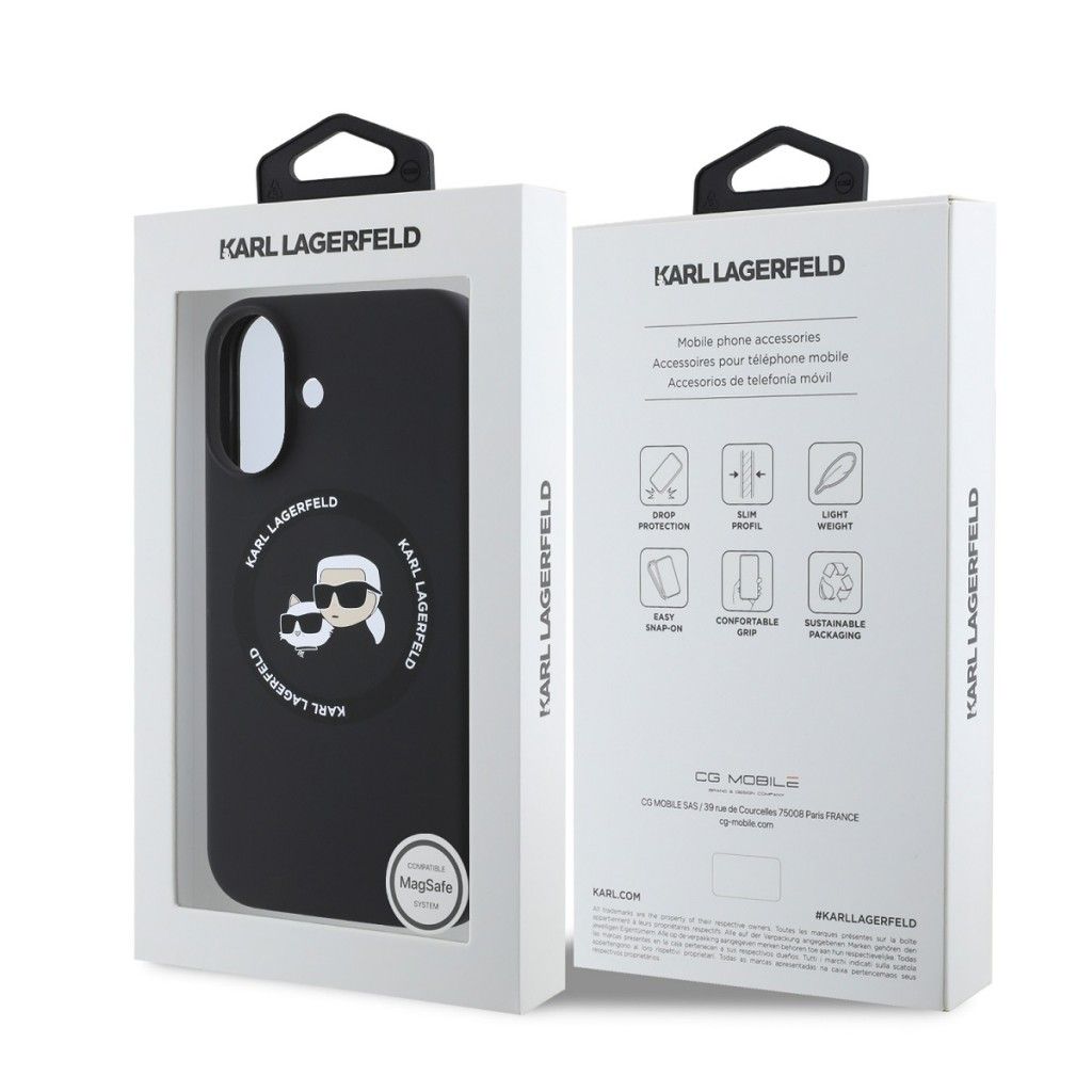 Θήκη Karl Lagerfeld Liquid Silicone Karl&Choupette Ring MagSafe Black iPhone 16 ΘΗΚΕΣ KARL LAGERFELD Θήκη Karl Lagerfeld Liquid Silicone Karl&Choupette Ring MagSafe Black iPhone 16 - Image 2