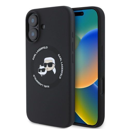 Θήκη Karl Lagerfeld Liquid Silicone Karl&Choupette Ring MagSafe Black iPhone 16 ΘΗΚΕΣ KARL LAGERFELD Θήκη Karl Lagerfeld Liquid Silicone Karl&Choupette Ring MagSafe Black iPhone 16