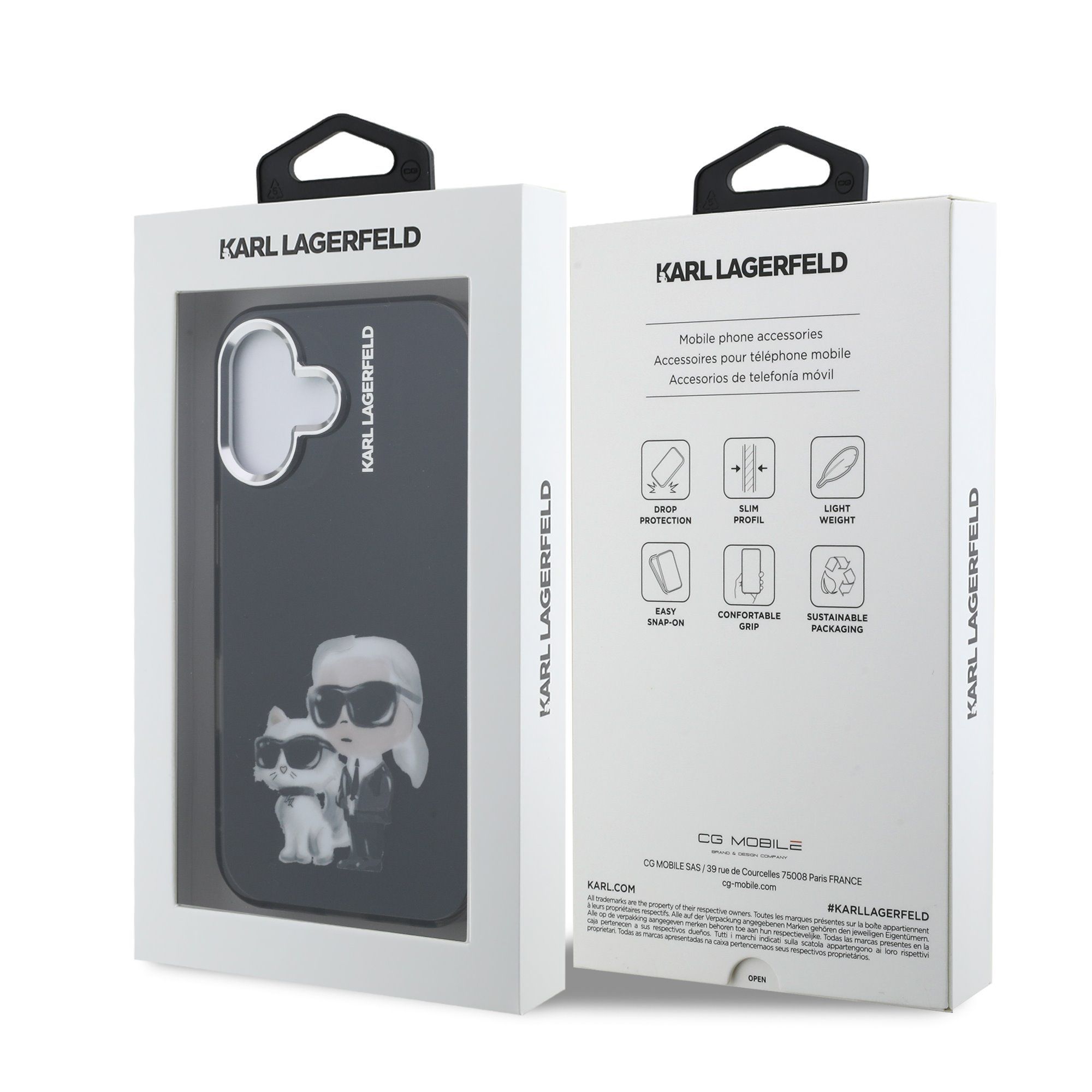 Θήκη Karl Lagerfeld IML Aquarelle Karl and Choupette Logo Black iPhone 16 ΘΗΚΕΣ KARL LAGERFELD Θήκη Karl Lagerfeld IML Aquarelle Karl and Choupette Logo Black iPhone 16 - Image 7