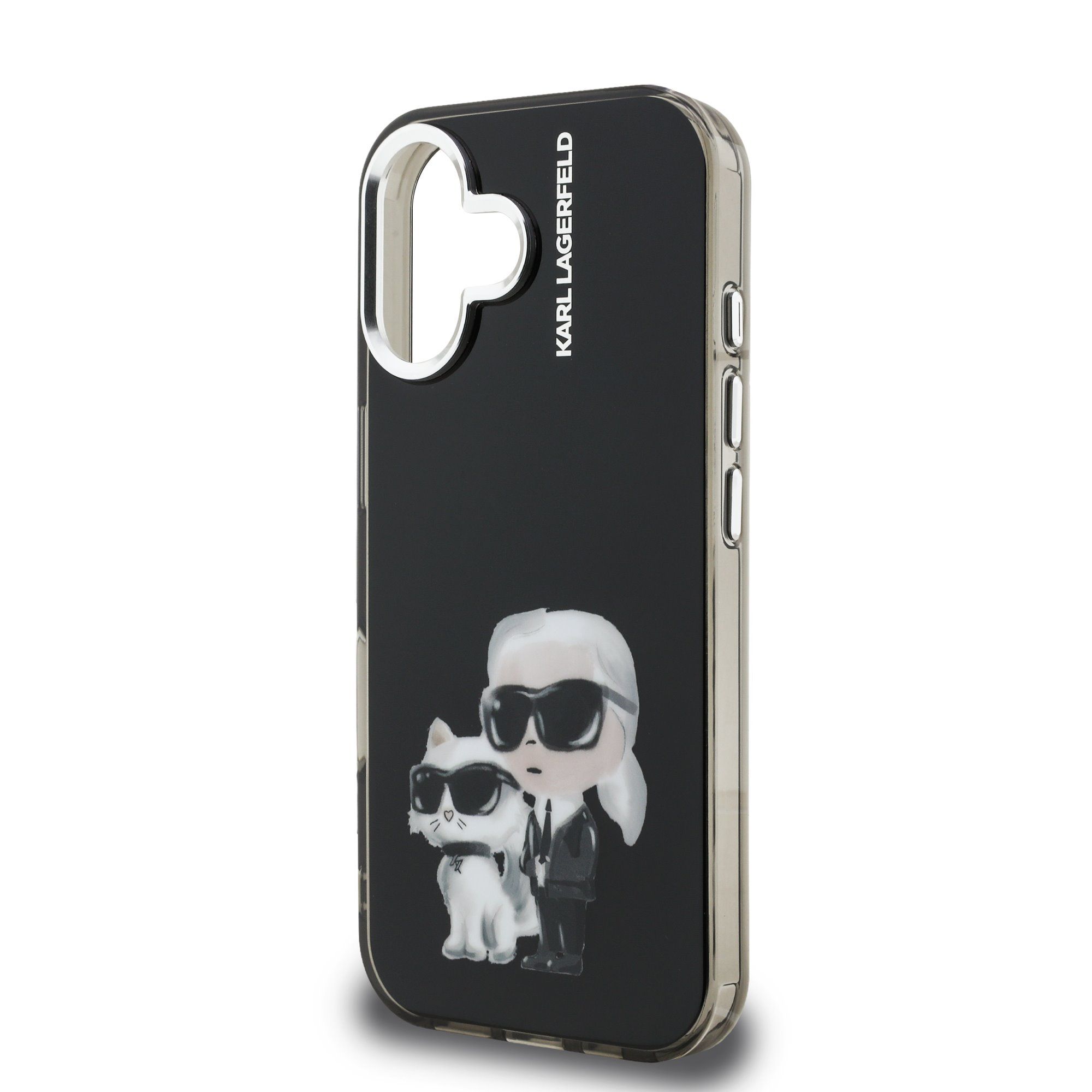 Θήκη Karl Lagerfeld IML Aquarelle Karl and Choupette Logo Black iPhone 16 ΘΗΚΕΣ KARL LAGERFELD Θήκη Karl Lagerfeld IML Aquarelle Karl and Choupette Logo Black iPhone 16 - Image 5