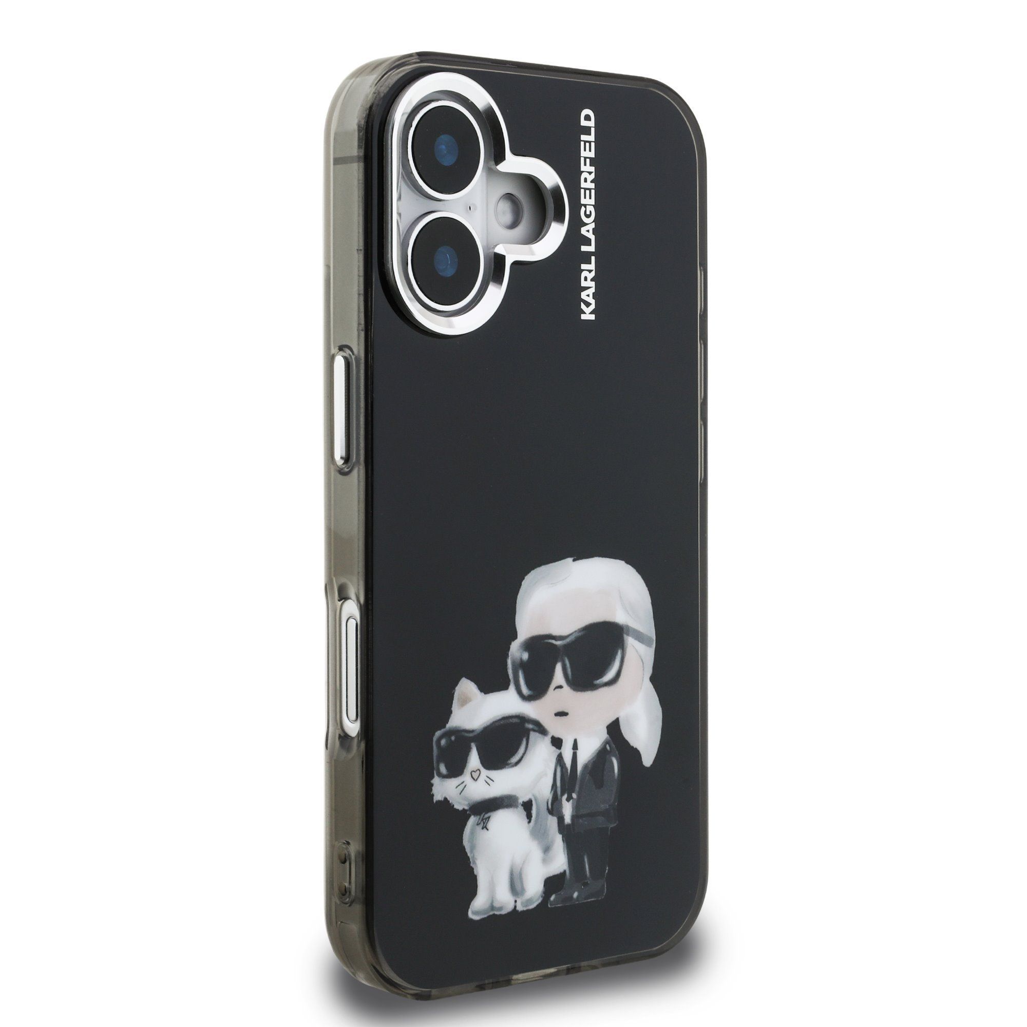 Θήκη Karl Lagerfeld IML Aquarelle Karl and Choupette Logo Black iPhone 16 ΘΗΚΕΣ KARL LAGERFELD Θήκη Karl Lagerfeld IML Aquarelle Karl and Choupette Logo Black iPhone 16 - Image 4