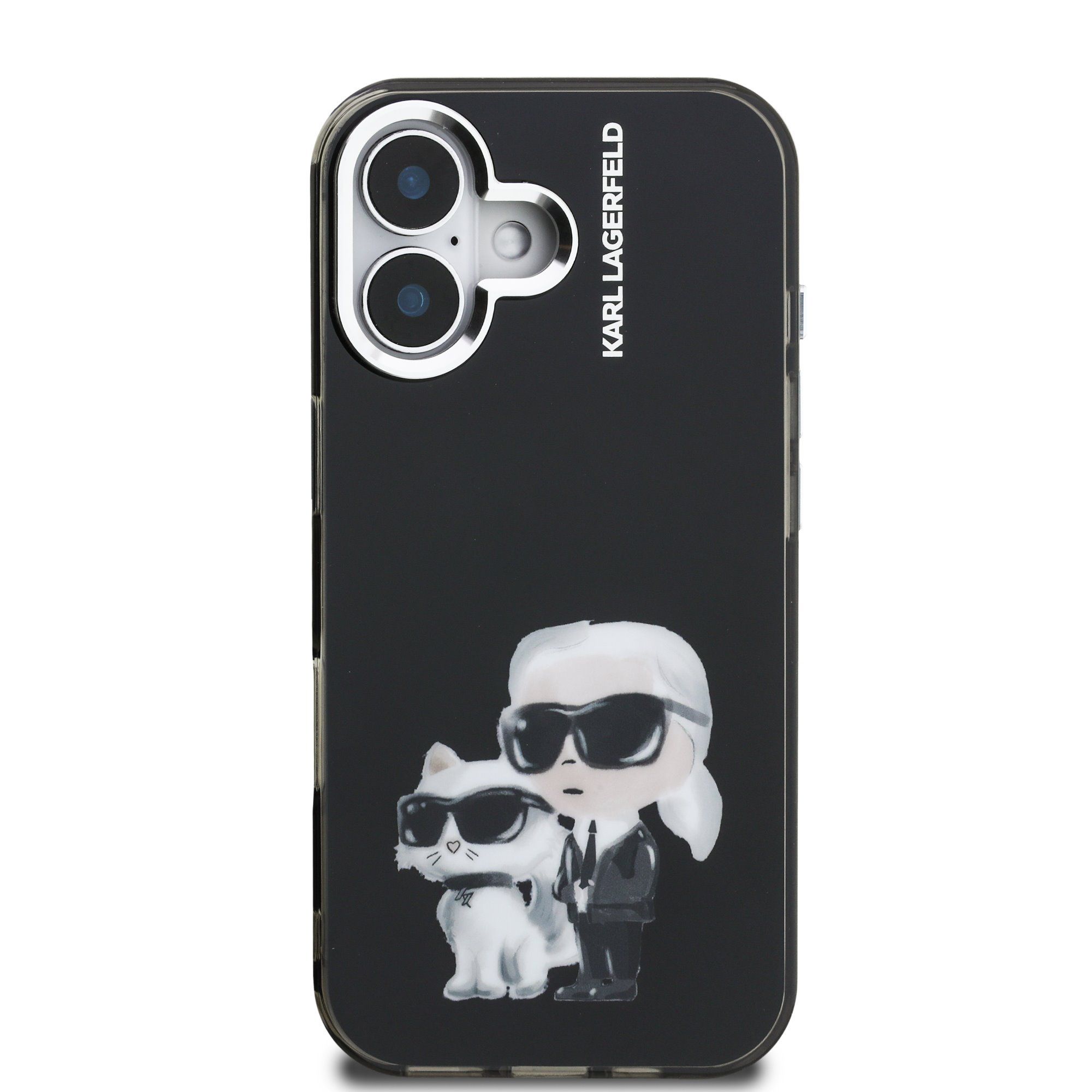 Θήκη Karl Lagerfeld IML Aquarelle Karl and Choupette Logo Black iPhone 16 ΘΗΚΕΣ KARL LAGERFELD Θήκη Karl Lagerfeld IML Aquarelle Karl and Choupette Logo Black iPhone 16 - Image 3