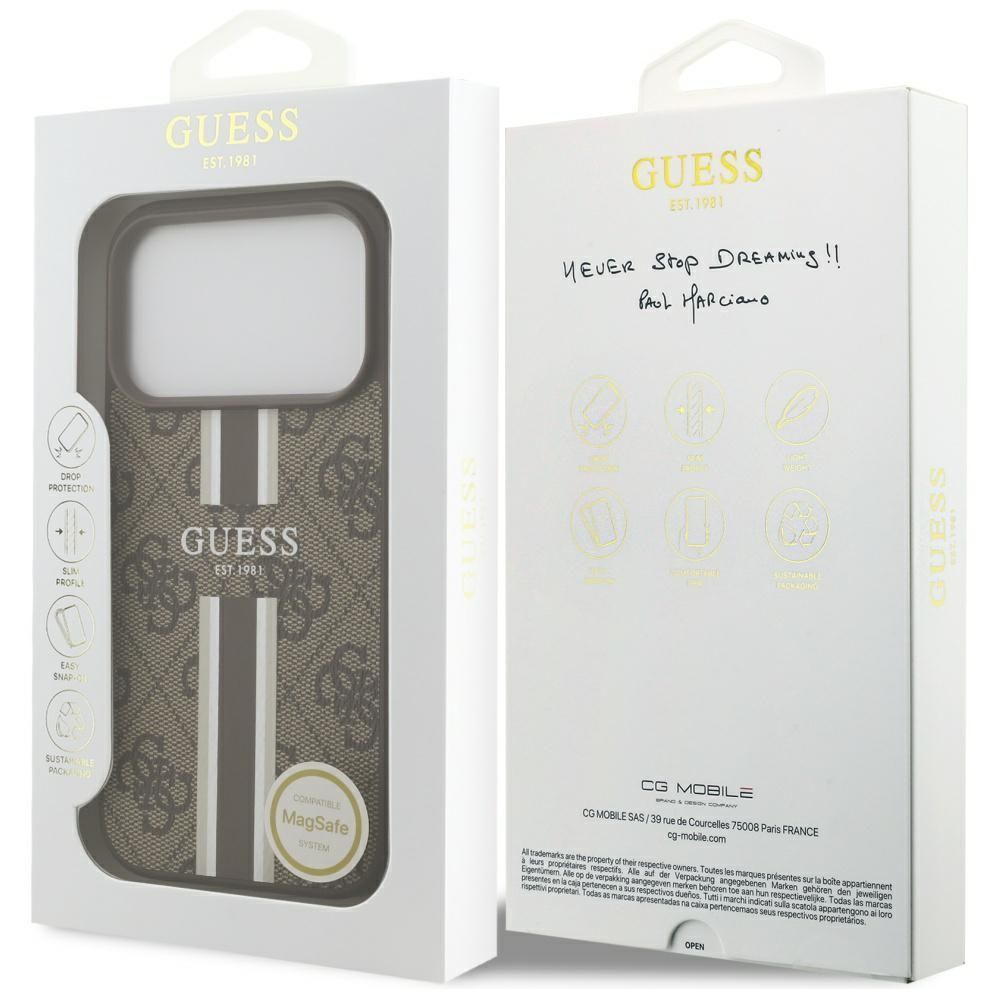 Θήκη Guess 4G Printed Stripes Magsafe Brown iPhone 17 Pro ΘΗΚΕΣ Guess Θήκη Guess 4G Printed Stripes Magsafe Brown iPhone 17 Pro - Image 8