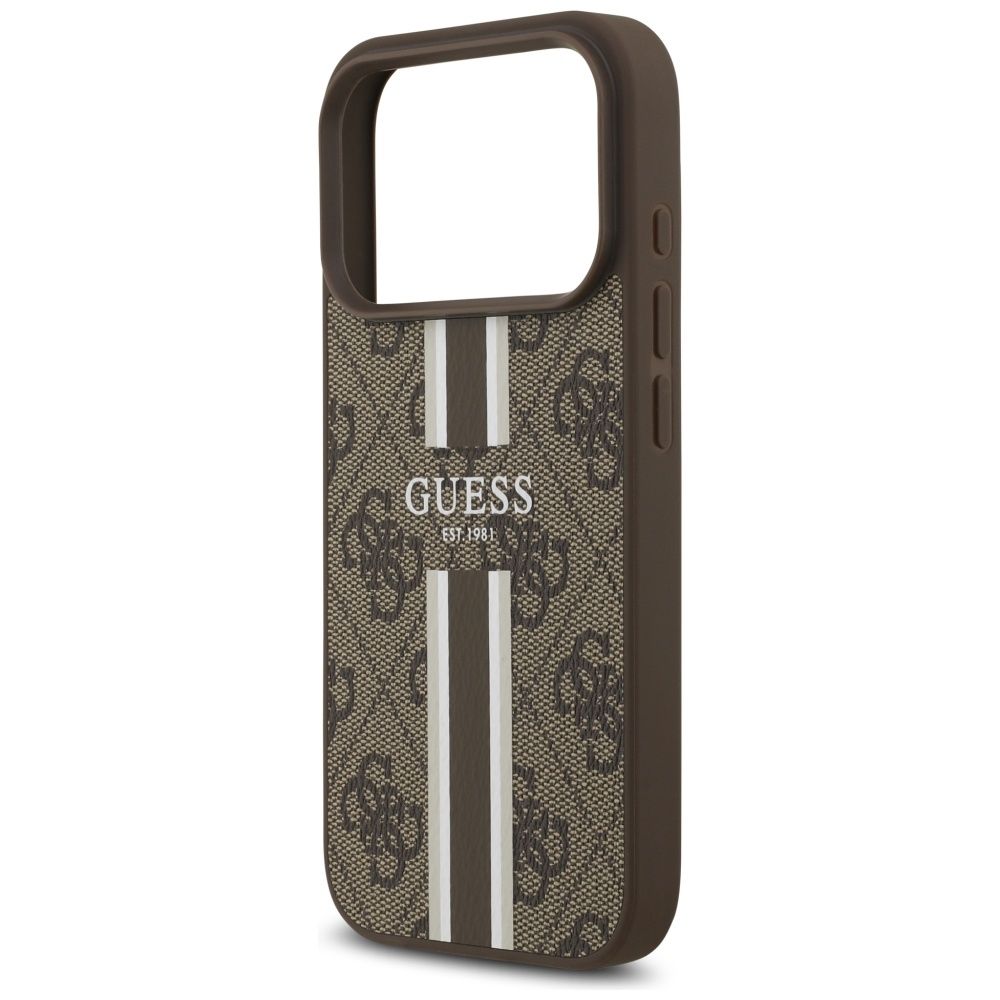 Θήκη Guess 4G Printed Stripes Magsafe Brown iPhone 17 Pro ΘΗΚΕΣ Guess Θήκη Guess 4G Printed Stripes Magsafe Brown iPhone 17 Pro - Image 6