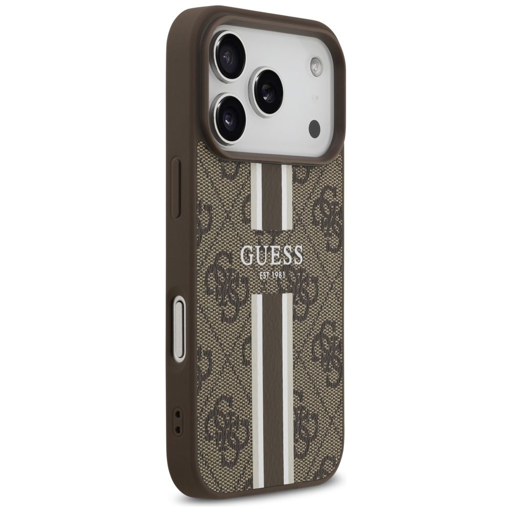 Θήκη Guess 4G Printed Stripes Magsafe Brown iPhone 17 Pro ΘΗΚΕΣ Guess Θήκη Guess 4G Printed Stripes Magsafe Brown iPhone 17 Pro - Image 4