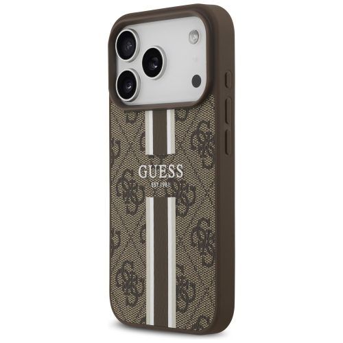 Alternative view of Θήκη Guess 4G Printed Stripes Magsafe Brown iPhone 17 Pro