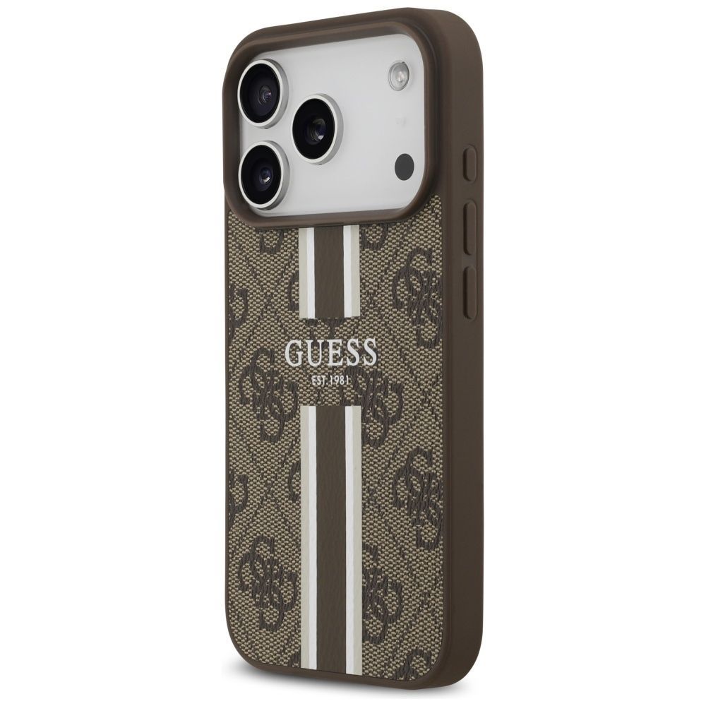 Θήκη Guess 4G Printed Stripes Magsafe Brown iPhone 17 Pro ΘΗΚΕΣ Guess Θήκη Guess 4G Printed Stripes Magsafe Brown iPhone 17 Pro - Image 2