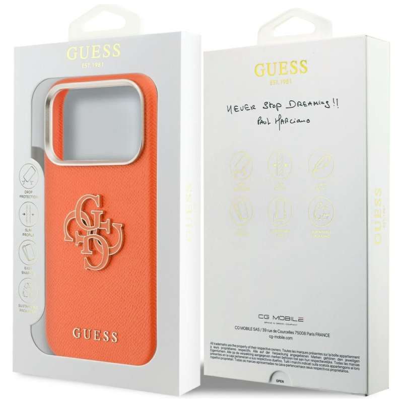Θήκη Guess FW Resin Logo Orange iPhone 17 Pro Max ΘΗΚΕΣ Guess Θήκη Guess FW Resin Logo Orange iPhone 17 Pro Max - Image 2