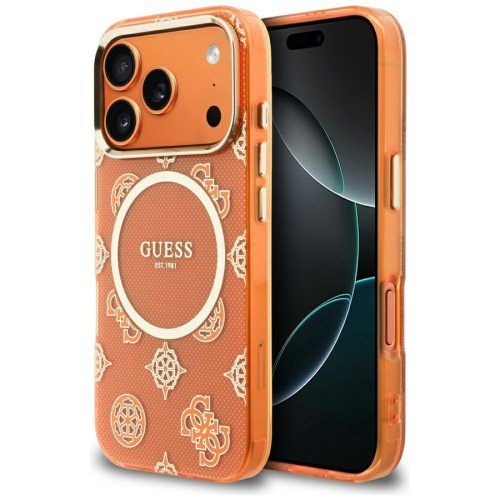 Θήκη Guess IML Peony Dot Magsafe Orange iPhone 17 Pro ΘΗΚΕΣ Guess Θήκη Guess IML Peony Dot Magsafe Orange iPhone 17 Pro