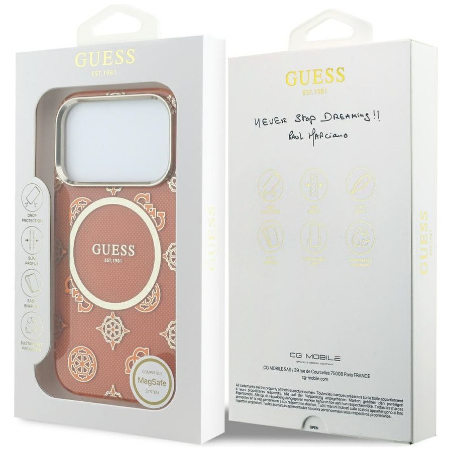 Θήκη Guess IML Peony Dot Magsafe Orange iPhone 17 Pro Max ΘΗΚΕΣ Guess Θήκη Guess IML Peony Dot Magsafe Orange iPhone 17 Pro Max - Image 8
