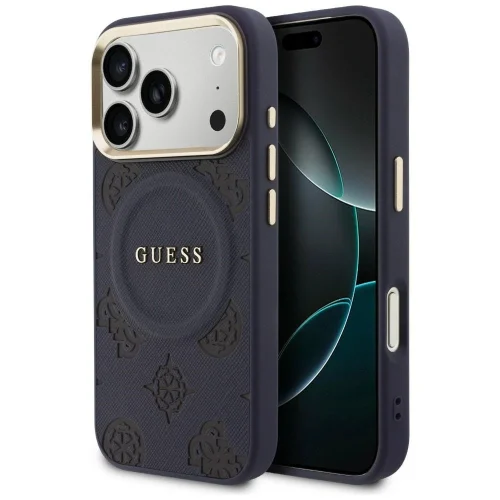 Θήκη Guess Peony Hot Stamp Magsafe Blue iPhone 17 Pro