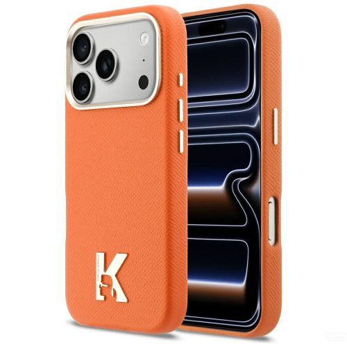 Θήκη Karl Lagerfeld Karl Head Logo MagSafe Leather Orange iPhone 17 Pro Max ΘΗΚΕΣ KARL LAGERFELD Θήκη Karl Lagerfeld Karl Head Logo MagSafe Leather Orange iPhone 17 Pro Max