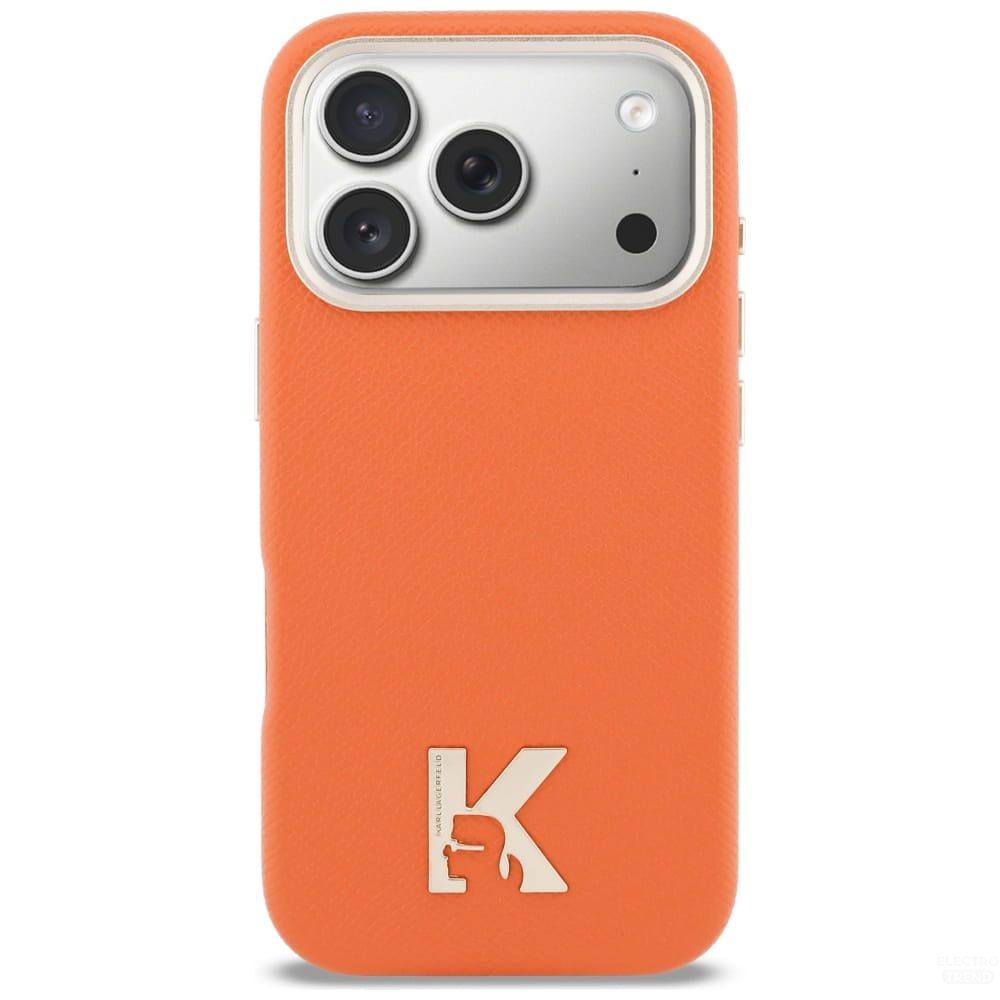 Θήκη Karl Lagerfeld Karl Head Logo MagSafe Leather Orange iPhone 17 Pro Max ΘΗΚΕΣ KARL LAGERFELD Θήκη Karl Lagerfeld Karl Head Logo MagSafe Leather Orange iPhone 17 Pro Max - Image 3