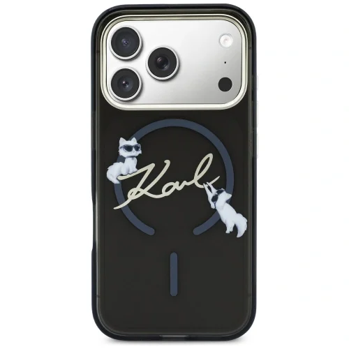 Alternative view of Θήκη Karl Lagerfeld IML Choupettes Karl Script Logo MagSafe Black iPhone 17 Pro Max