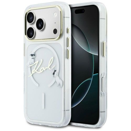 Θήκη Karl Lagerfeld IML Choupettes Karl Script Logo MagSafe Clear iPhone 17 Pro Max