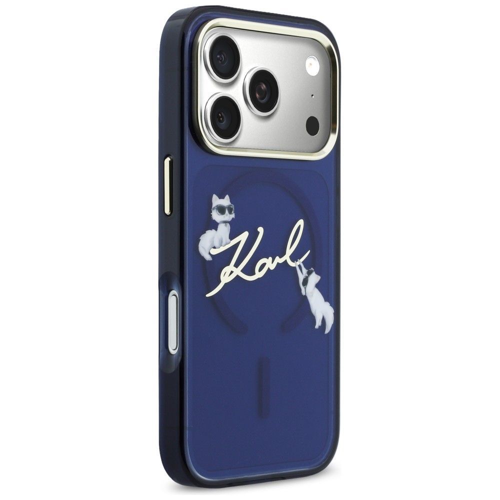 Θήκη Karl Lagerfeld IML Choupettes Karl Script Logo MagSafe Blue iPhone 17 Pro Max ΘΗΚΕΣ KARL LAGERFELD Θήκη Karl Lagerfeld IML Choupettes Karl Script Logo MagSafe Blue iPhone 17 Pro Max - Image 4