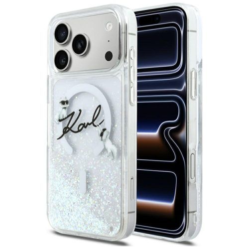 Θήκη Karl Lagerfeld Liquid Glitter Karl Script Logo MagSafe Clear iPhone 17 Pro ΘΗΚΕΣ KARL LAGERFELD Θήκη Karl Lagerfeld Liquid Glitter Karl Script Logo MagSafe Clear iPhone 17 Pro