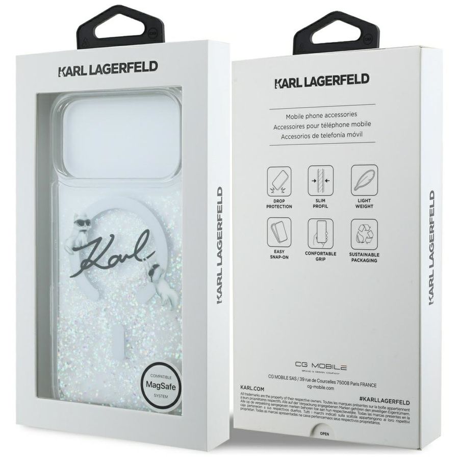 Θήκη Karl Lagerfeld Liquid Glitter Karl Script Logo MagSafe Clear iPhone 17 Pro ΘΗΚΕΣ KARL LAGERFELD Θήκη Karl Lagerfeld Liquid Glitter Karl Script Logo MagSafe Clear iPhone 17 Pro - Image 8