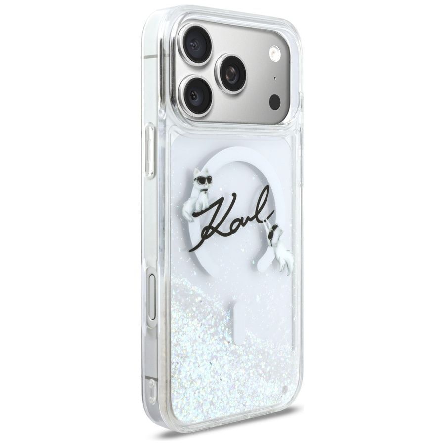 Θήκη Karl Lagerfeld Liquid Glitter Karl Script Logo MagSafe Clear iPhone 17 Pro ΘΗΚΕΣ KARL LAGERFELD Θήκη Karl Lagerfeld Liquid Glitter Karl Script Logo MagSafe Clear iPhone 17 Pro - Image 4