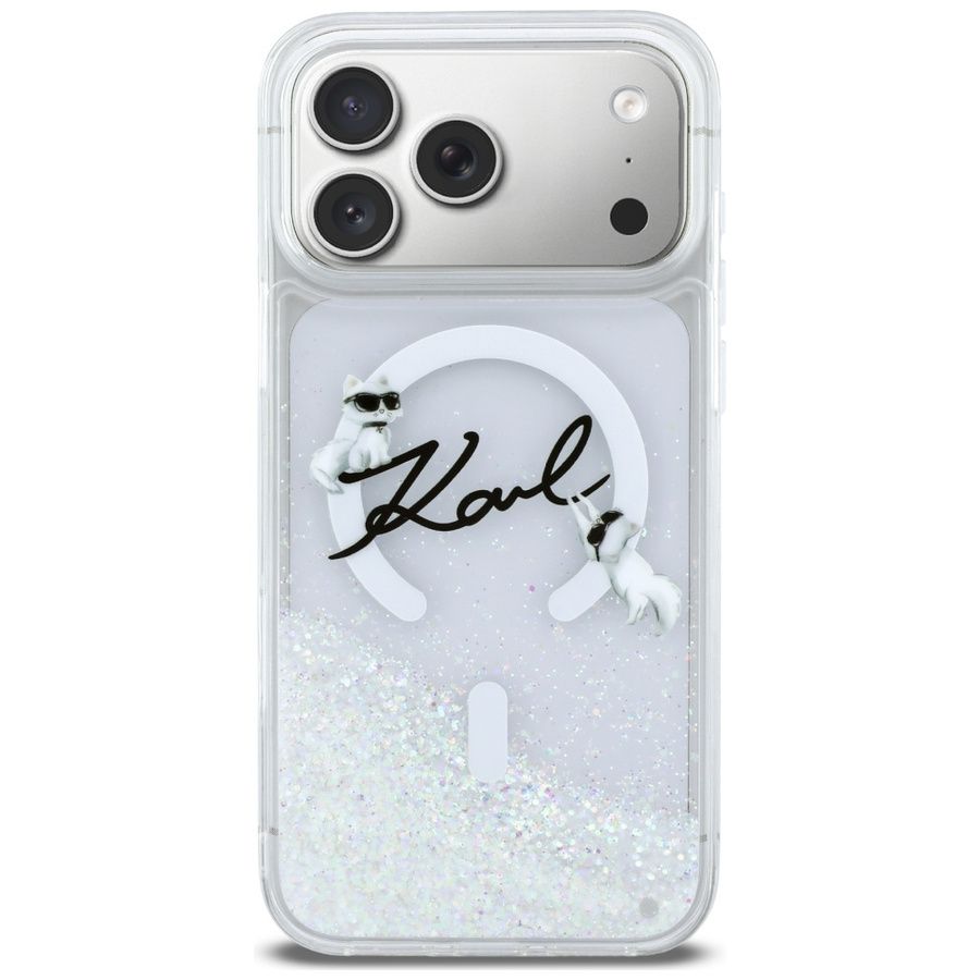 Θήκη Karl Lagerfeld Liquid Glitter Karl Script Logo MagSafe Clear iPhone 17 Pro ΘΗΚΕΣ KARL LAGERFELD Θήκη Karl Lagerfeld Liquid Glitter Karl Script Logo MagSafe Clear iPhone 17 Pro - Image 3