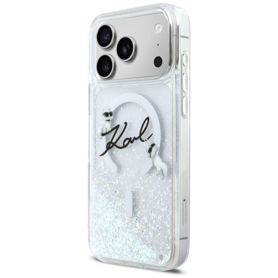 Θήκη Karl Lagerfeld Liquid Glitter Karl Script Logo MagSafe Clear iPhone 17 Pro ΘΗΚΕΣ KARL LAGERFELD Θήκη Karl Lagerfeld Liquid Glitter Karl Script Logo MagSafe Clear iPhone 17 Pro - Image 2