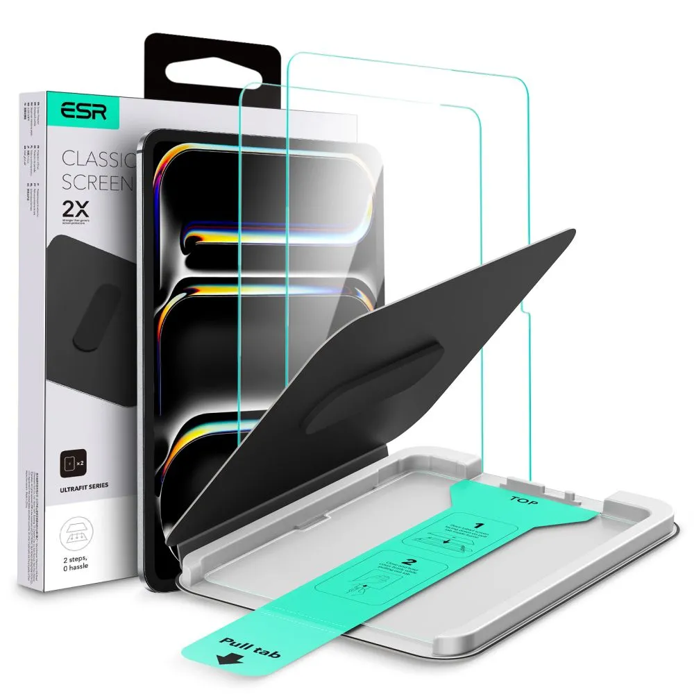 ESR UltraFit Classic Tempered Glass iPad Pro 11 2024/2025 (2-Pack) ΠΡΟΣΤΑΣΙΑ ΟΘΟΝΗΣ ESR ESR UltraFit Classic Tempered Glass iPad Pro 11 2024/2025 (2-Pack)