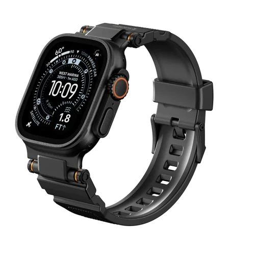 Λουράκι SwitchEasy Rugged Silicone Black Apple Watch 44/45/46/49mm APPLE WATCH SwitchEasy Λουράκι SwitchEasy Rugged Silicone Black Apple Watch 44/45/46/49mm