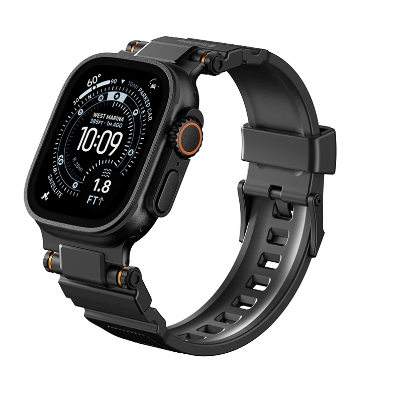 Λουράκι SwitchEasy Rugged Silicone Black Apple Watch 44/45/46/49mm APPLE WATCH SwitchEasy Λουράκι SwitchEasy Rugged Silicone Black Apple Watch 44/45/46/49mm