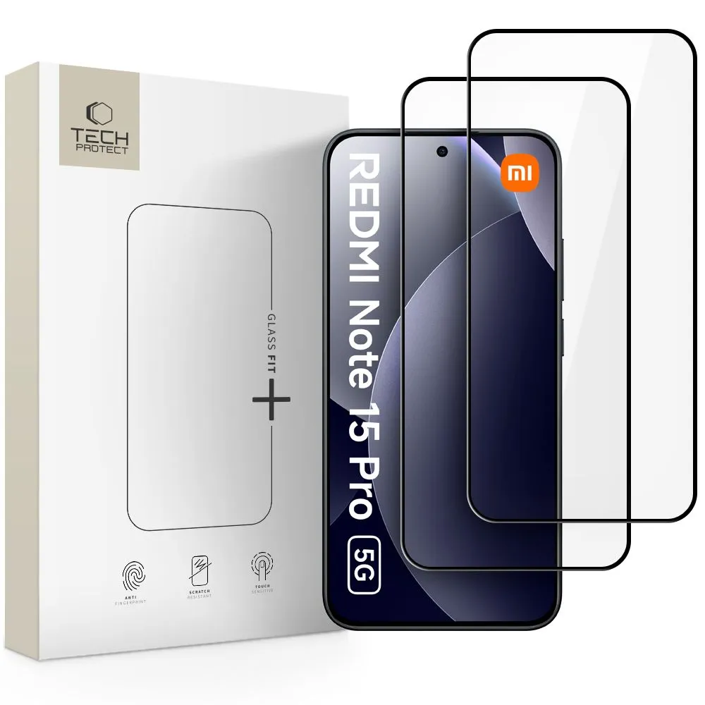 (2 Pack) Tech-Protect Glass Fit+ 9H Tempered Glass Xiaomi Redmi Note 15 Pro 5G ΠΡΟΣΤΑΣΙΑ ΟΘΟΝΗΣ Tech-Protect (2 Pack) Tech-Protect Glass Fit+ 9H Tempered Glass Xiaomi Redmi Note 15 Pro 5G