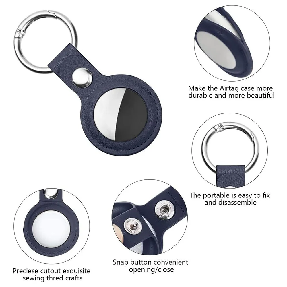 Θήκη Techsuit AirTag Leather Keychain Blue ΘΗΚΕΣ Techsuit Θήκη Techsuit AirTag Leather Keychain Blue - Image 3