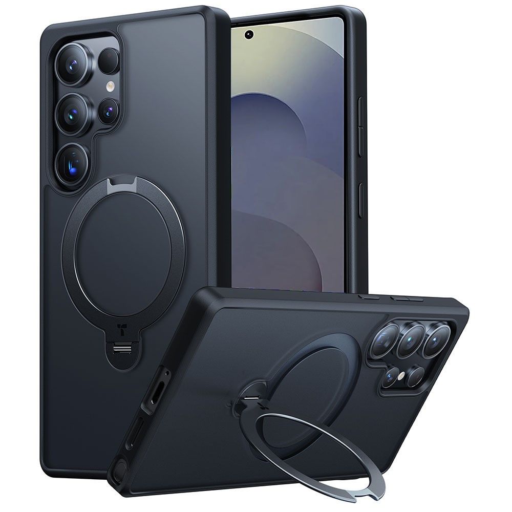 Θήκη Torras Ostand Spin MagSafe Kickstand Black Samsung Galaxy S25 Ultra ΘΗΚΕΣ TORRAS Θήκη Torras Ostand Spin MagSafe Kickstand Black Samsung Galaxy S25 Ultra