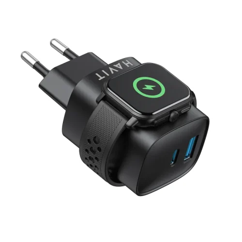 Havit 3in1 Charger 22W Apple Watch/USB‑C/USB‑A Black (UC132)