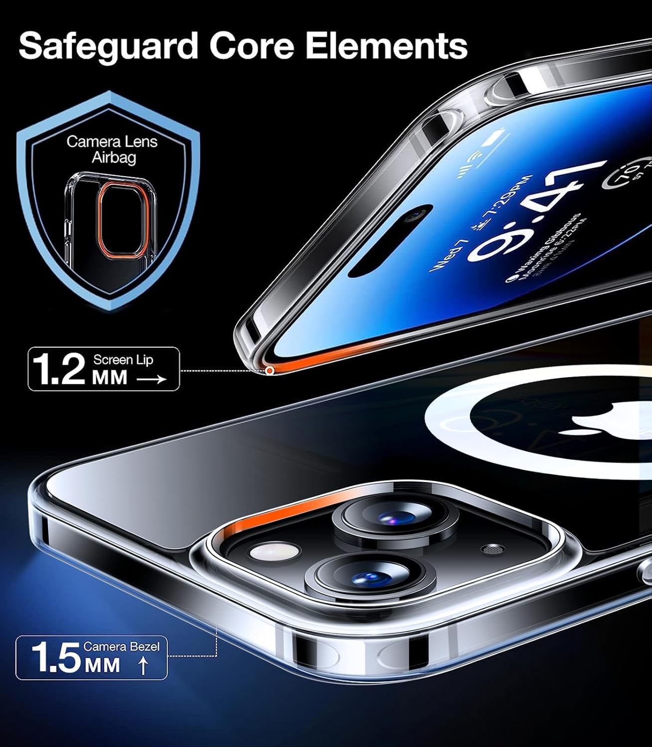 Θήκη Torras Diamond-Mag MagSafe Clear iPhone 15 ΘΗΚΕΣ TORRAS Θήκη Torras Diamond-Mag MagSafe Clear iPhone 15 - Image 5