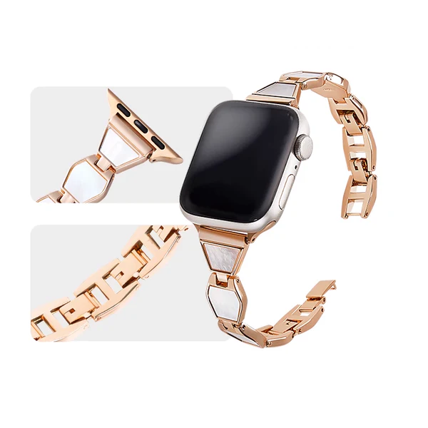Λουράκι Pastel Pearl Metal Beads Bracelet Pink Apple Watch 44/45/46/49mm APPLE WATCH Orso Λουράκι Pastel Pearl Metal Beads Bracelet Pink Apple Watch 44/45/46/49mm - Image 5