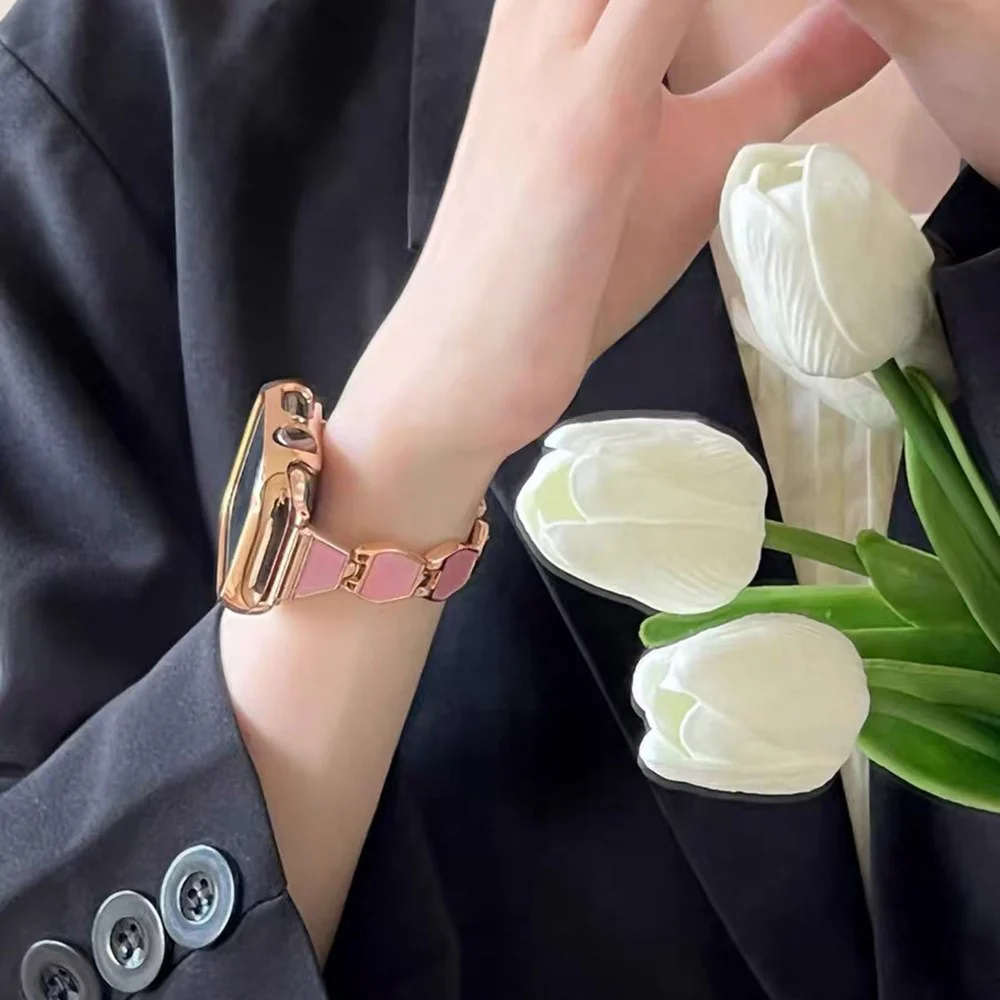 Λουράκι Pastel Pearl Metal Beads Bracelet Pink Apple Watch 44/45/46/49mm APPLE WATCH Orso Λουράκι Pastel Pearl Metal Beads Bracelet Pink Apple Watch 44/45/46/49mm - Image 4