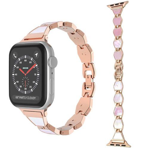 Λουράκι Pastel Pearl Metal Beads Bracelet Pink Apple Watch 38/40/41/42 Series 10/11 APPLE WATCH Orso Λουράκι Pastel Pearl Metal Beads Bracelet Pink Apple Watch 38/40/41/42 Series 10/11