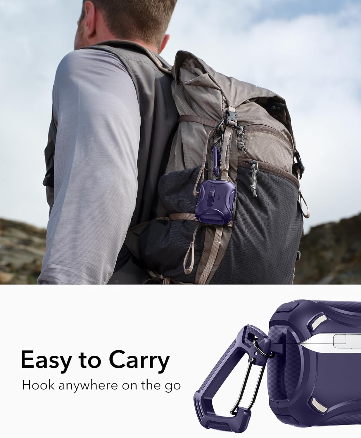 Θήκη ESR AirPods Pro 3 Cyber Armor Purple (Magsafe Compatible) APPLE AIRPODS ESR Θήκη ESR AirPods Pro 3 Cyber Armor Purple (Magsafe Compatible) - Image 7