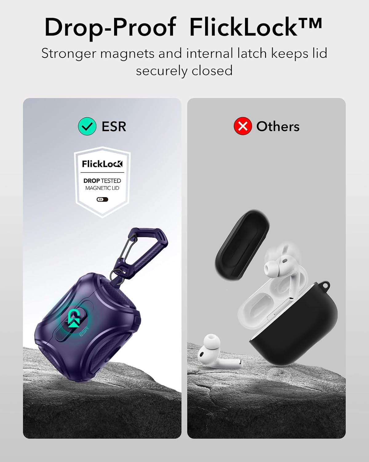 Θήκη ESR AirPods Pro 3 Cyber Armor Purple (Magsafe Compatible) APPLE AIRPODS ESR Θήκη ESR AirPods Pro 3 Cyber Armor Purple (Magsafe Compatible) - Image 3