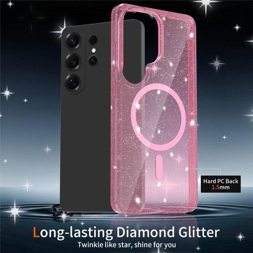 Alternative view of Θήκη Orso Glitter Powder Magsafe Clear Purple Samsung Galaxy S26 Ultra