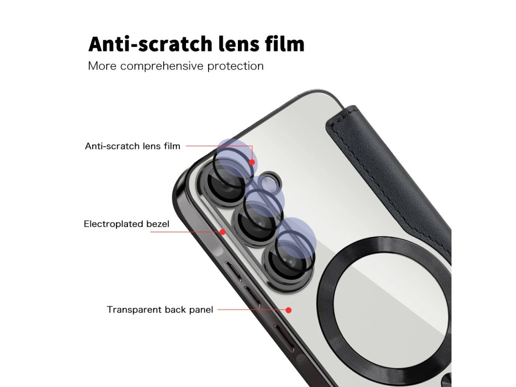 Θήκη Orso Flip Camera Protection Magsafe Bare Look Black Samsung Galaxy A37 ΘΗΚΕΣ Orso Θήκη Orso Flip Camera Protection Magsafe Bare Look Black Samsung Galaxy A37 - Image 3